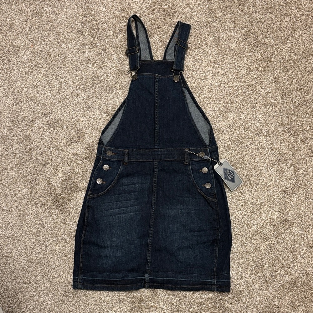 BRAND NEW FatFace Women’s Dark Denim Overall Dress